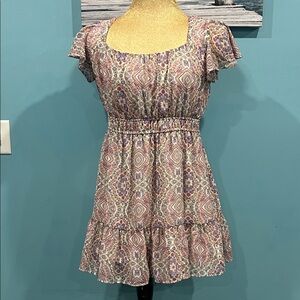 As U Wish Multicolor Patterned Mini Dress